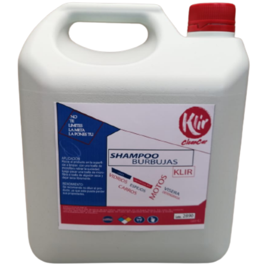 Shampoo Vehicular Burbujas Klir – Galón 4L 1 Shampoo Vehicular Burbujas Klir – Galón 4L