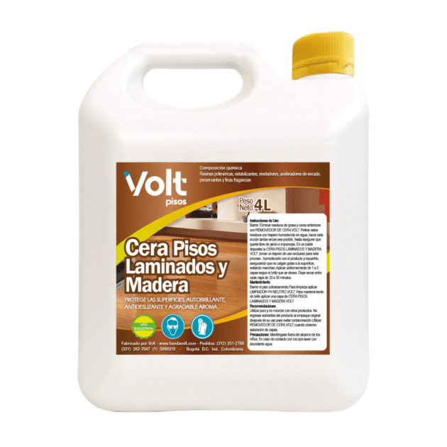 Cera Para Pisos Laminados y Madera 4L