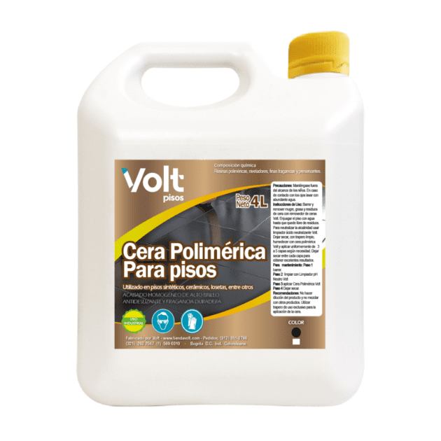 Cera Polimérica Para Pisos Negro 4L-VOLT